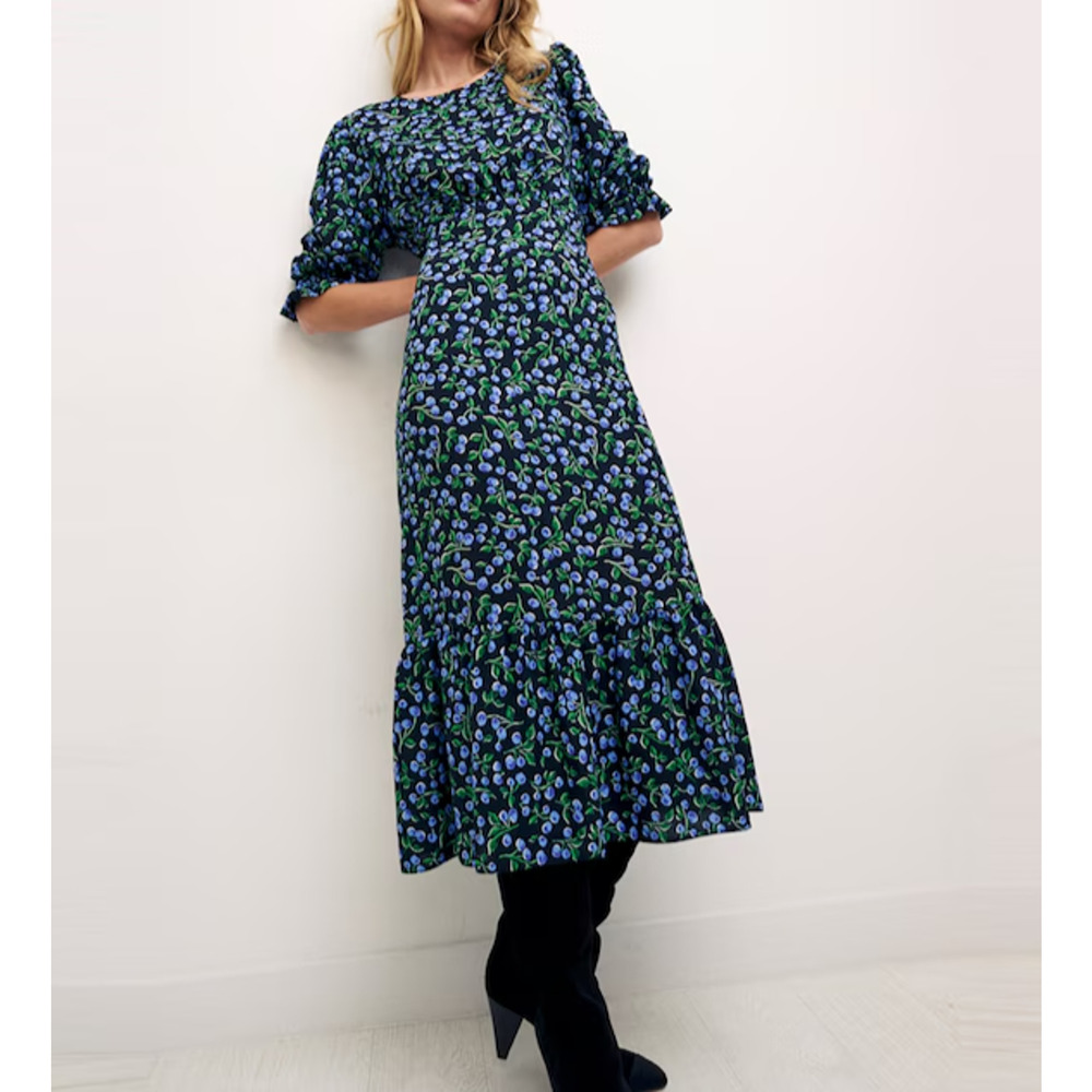 Nobody's Child Selena lagenlook preppy Midi Dress flower Petite 8 A005749